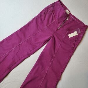 Anthropologie Pilcro Women's Size 29 NWT Mid-Rise Crop Flare Pants Purple
